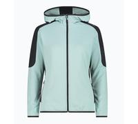 CMP - Giacca da donna in pile Grid Tech con cappuccio fisso, Acqua, 44