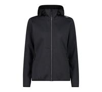 CMP - Giacca da donna in pile Knit Tech con cappuccio fisso, Antracite-Nero, 40