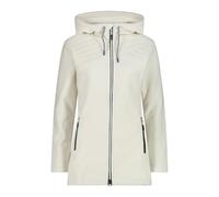 CMP - Giacca da donna in pile Knit Tech con cappuccio fisso, B.Co Gesso, 46