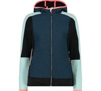 CMP - Giacca da donna in Wooltech con cappuccio fisso, Acqua, 44
