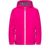 CMP - Giacca da pioggia antistrappo da bambini con cappuccio fisso, Fuxia, 152