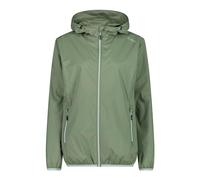 CMP - Giacca da pioggia da donna con cappuccio fisso, Salvia, 46