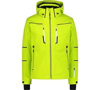 CMP Giacca da Sci In Softshell da Uomo Con Cappuccio Removibile, Verde (Acido), 56