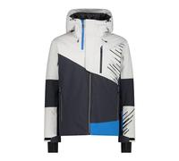 CMP Giacca da sci in twill con cappuccio fisso da uomo - 33W0817 (54, Gesso)
