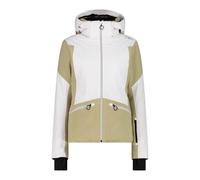 CMP Giacca da sci in twill con inserti in Velluto da Donna Waterproof 20.000 (IT, Testo, XS, Regular, Regular, Bianco/Beige)