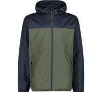 CMP - Giacca da uomo con cappuccio antipioggia, Oil Green, 54