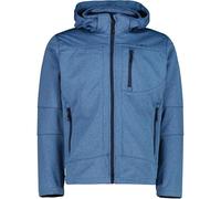 CMP - Giacca in Softshell Melange da Uomo con Cappuccio Removibile, Bluestone Mel., 52
