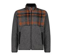 CMP - Giacca da uomo in in pile Knit Tech, Antracite-Nero-Jaffa, 52