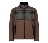 CMP - Giacca da uomo in in pile Knit Tech, Corteccia-Nero-Forest, 52