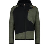CMP - Giacca da uomo in pile Stretch Performance con cappuccio fisso, Olive Mel., 54