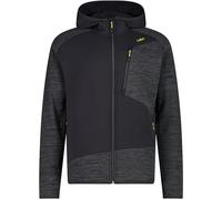 CMP - Giacca da uomo in pile Stretch Performance con cappuccio fisso, Piombo Mel., 56
