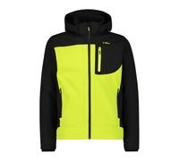CMP Giacca da uomo in Softshell con cappuccio staccabile, 3A01787N (IT, Numero, 48, Regular, Regular, Acido/Nero)