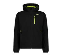 CMP Giacca da uomo in Softshell con cappuccio staccabile, 3A01787N (IT, Numero, 48, Regular, Regular, Nero/Acido)