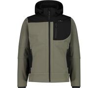 CMP Giacca da uomo in Softshell con cappuccio staccabile, 3A01787N (IT, Numero, 50, Regular, Regular, Verde/Nero)