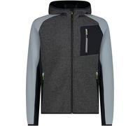 CMP - Giacca da uomo in Wooltech con cappuccio fisso, Alluminio, 46