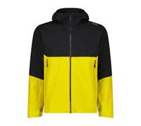 CMP Giacca da uomo Unlimited Harshell Clima-Protect con cappuccio giallo oro verde, taglia 48, impermeabile e traspirante, per attività all'aperto e trekking