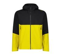 CMP Giacca da uomo Unlimited Harshell Clima-Protect con cappuccio giallo oro verde, taglia 54, impermeabile e traspirante, per attività all'aperto e trekking