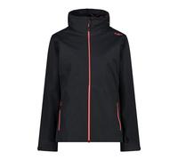 CMP - Giacca Donna Zip Hood Staccabile Inn.Jacket, Antracite-Burgundy, XXXL