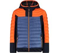 CMP - Giacca ibrida da bambino con cappuccio fisso, Arancio, 164