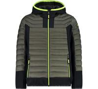 CMP - Giacca ibrida da bambino con cappuccio fisso, Olive, 164