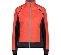 CMP Giacca Ibrida da Donna con Maniche Removibili - 30A2276 (S, Rosso Aranciato)