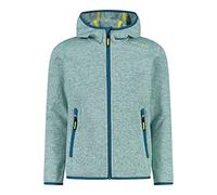 CMP - Giacca in Knit-Tech da bambini con cappuccio fisso, Acqua-Lake-Lemonade, 98