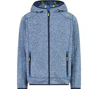 CMP - Giacca in Knit-Tech da bambini con cappuccio fisso, Dusty Blue-Stone, 98