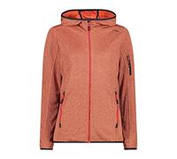 CMP - Giacca Knit-Tech da Donna con Cappuccio Fisso, Campari-Lighter, 44