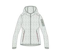 CMP - Giacca in Knit-Tech da Donna con Cappuccio Fisso, Jade-Bianco, 42