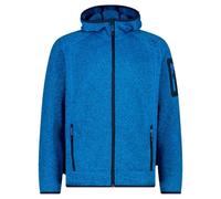 CMP - Giacca in Knit-Tech da uomo con cappuccio fisso, River-B.Blue, 56