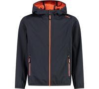 CMP - Giacca in light softshell da bambini con cappuccio fisso, Antracite, 176