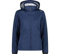 CMP - Giacca in light softshell da donna con cappuccio removibile, Blue-Ghiaccio, 44