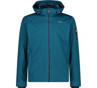 CMP - Giacca in Light Softshell da Uomo con Cappuccio Removibile, Deep Lake, 52