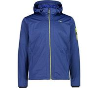 CMP - Giacca in Light Softshell Melange da Uomo con Cappuccio Removibile, Bluish Mel., 58