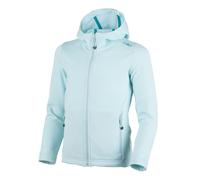 CMP Giacca IN Pile Estiva per il Tempo Libero Blau Cappuccio Elasticizzato Zip