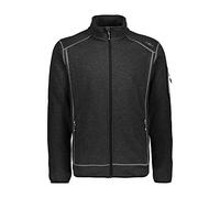 CMP Giacca In Pile Knit-Tech da Uomo, Nero-Glacier, 52