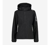 CMP Giacca In Softshell Da Donna Con Cappuccio Removibile, Nero 01, M