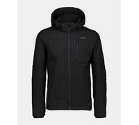CMP Giacca softshell con cappuccio Zip uomo (Dimensione EU 58, Nero)
