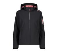 CMP Giacca in Softshell da Donna con Cappuccio Removibile, Antracite - Lotus, 50
