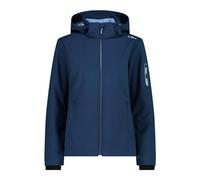 CMP - Giacca in Softshell da Donna con Cappuccio Removibile, Blue-Sky, 48