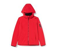 CMP Giacca In Softshell Da Donna Con Cappuccio Removibile, Ferrari-Nero, XS