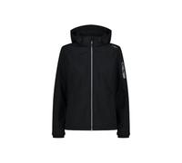 CMP Giacca In Softshell Da Donna Con Cappuccio Removibile, Nero 01, 44