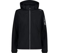 CMP Giacca In Softshell Da Donna Con Cappuccio Removibile, Nero 01, M