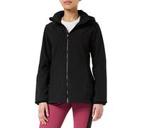 CMP Giacca in Softshell da Donna con Cappuccio Removibile, Nero, XL