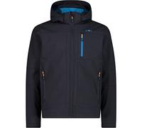 CMP - Giacca in Softshell da Uomo con Cappuccio Removibile, Antracite-Reef, 56