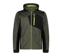 CMP Giacca in softshell Jacquard con cappuccio staccabile Kaki da Uomo 54 IT Green