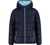 CMP Giacca Kid G con Cappuccio Fisso Unisex - Bambini e Ragazzi, Black Blue, 176