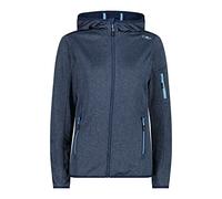 CMP - Giacca Knit-Tech da Donna con Cappuccio Fisso, Blue-Lighter, 40