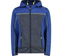 CMP - Giacca melange da uomo con cappuccio fisso, Bluish, 98