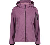 CMP - Giacca melange in light softshell da donna con cappuccio removibile, Pink Fluo Mel., 40